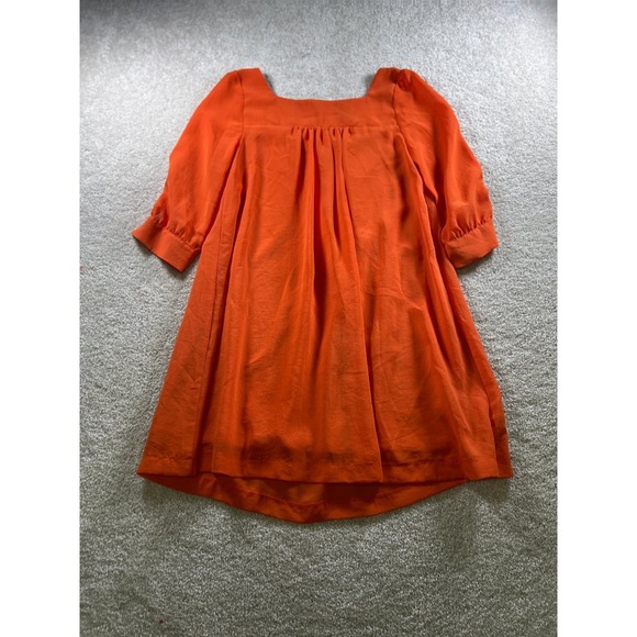 H&M Dresses & Skirts - H&M Dress Women's Orange Size 6 Polyester Square Neck Puff Sleeve